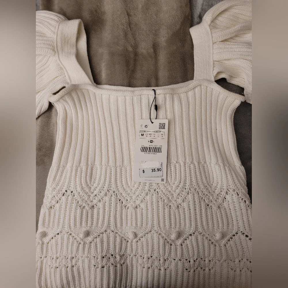 NWT Zara Knitted Crop Top